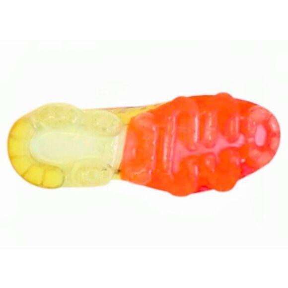 NIKE Air VaporMax 2019 'Pure Platinum Volt Crimson ' Running Shoes Size 7 - Picture 8 of 9